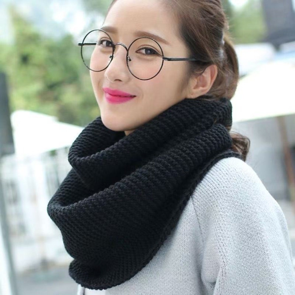 Warm Solid Color Infinity Loop - Infinity Scarf Knit review and price