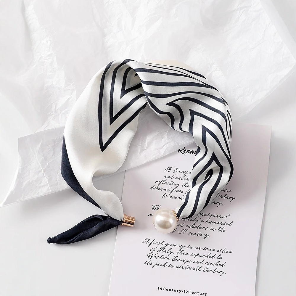 Women New Pearl Buckle Silk Sc - Face Scarf Mask review and price
